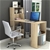 Baxter Multi Storage Office Desk - Light Sonoma Oak