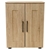 Montreal Cupboard 2 Door w/Shelves Low Style - Light Sonoma Oak
