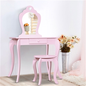 Keezi Pink Kids Vanity Dressing Table St
