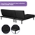 Sarantino 3-Seater Corner Sofa Bed Lounge Chaise Couch - Black