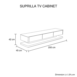 TV Cabinet with 3 Storage Drawers With H