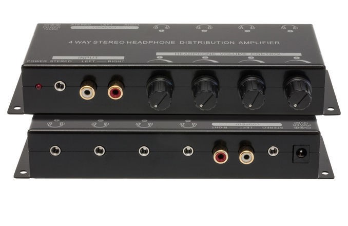 Pro2 4 Way Stereo Headphones Distribution Power Pa Amplifier