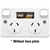 4PK - Wall plate Dual Powerpoint 2.1Amp w/2 USB Port Charger