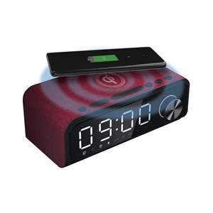 4-in-1 Digital Alarm Clock Radio w/Qi Wi