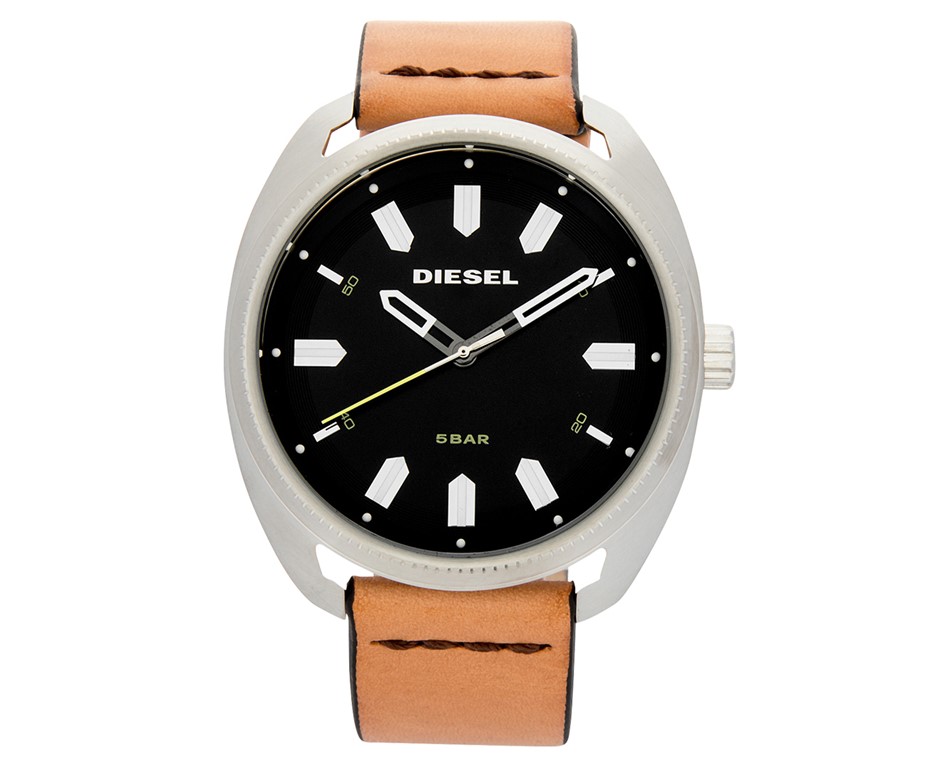 Diesel Men's 45mm Fastbak Leather Watch - Tan/Blue