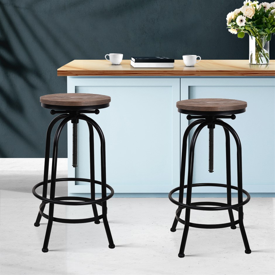 Buy Artiss 2x Kitchen Bar Stools Vintage Bar Stool Retro Rustic Industrial Grays Australia Buy Artiss 2x Kitchen Bar Stools Vintage Bar Stool Retro Rustic Industrial Grays Australia