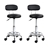 Artiss 2x Salon Stool Swivel Chair Backrest Hairdressing Hydraulic Height