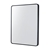 500x650x40mm Black Aluminum Framed Rectangle Wall Mirror Rim Round Corner