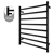 820x600x120mm Round Black Electric Heated Towel Rack 8 Bars Stainless Steel