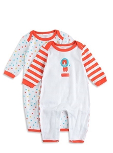 Pumpkin Patch Unisex Baby 2Pk All In One
