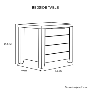 Bedside Table 2 drawers Storage Table Ni