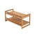 Sherwood Home 2-Tier Natural Bamboo Shoe Rack with Curved Sides 70x33x33cm