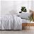 Natural Home Classic Pinstripe Linen Quilt Cover Set Super KIng Bed