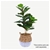 Faux Artificial Potted Fiddle Fig Plant Indoor Fake 90cm Home/Office Décor