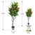 125cm Faux Artificial Potted Codiaeum Variegatum/Croton Plant Home Décor
