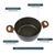 24CM Marble Non-Stick Saucepan Casserole Dish Soup Pot w/Lid Double Handle