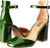 JAGGAR Women’s Tempo Patent Heel, 8cm Heel height, Color: Green (Emerald),