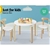 Keezi Nordic Kids Table Chair Set 3PC Desk Activity Study Play Modern