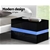 Artiss Bedside Table 2 Drawers RGB LED Side Nightstand High Gloss Black