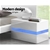 Artiss Bedside Table 2 Drawers RGB LED Side Nightstand High Gloss White