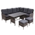 Outdoor Sofa Set Patio Furniture Lounge Setting Chair Table Wicker Grey