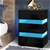 Artiss Bedside Table Side Unit RGB LED Lamp 3 Drawers Nightstand Gloss