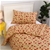 Dreamaker Printed Quilt Cover Set Tan Red Bird - Single Bed