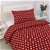 Dreamaker Printed Quilt Cover Set Red Penquins - King Single Bed
