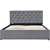 Double Fabric Gas Lift Bed Frame with Headboard - Dark Grey