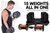 2x Powertrain 24kg Adjustable Dumbbell Home Gym w/ 10437 Adidas Bench