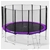 New 8ft Round Trampoline Free Safety Net pad mat ladder shoe Tidy Purple