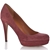 Gucci Women's Burgundy Suede Court Shoes 11cm Heel