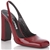 Jil Sander Women's Red Patent Leather Slingback Shoes 12cm Heel