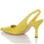 Jil Sander Women's Yellow Leather Slingback Shoes 9cm Heel