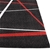 Modern Lines Rug Black Red 160x110cm