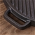 SOGA 2X 30cm Round Cast Iron Ribbed BBQ Pan Steak Sizzle Platter w/ Handle