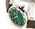 SK Women Fashion & Elegant watch Miyota Green Leather Bracelet SK0099 Green