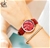 SK Women Fashion & Elegant watch Miyota Red Leather Bracelet SK0103 Red