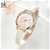 SK Women Fashion & Elegant watch Miyota White Leather Bracelet SK0153 White