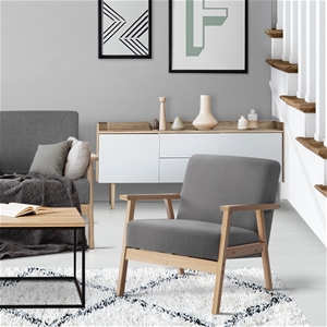 Artiss Fabric Armchair - Grey