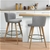 Artiss 2x Wooden Bar Stools Modern Bar Stool Kitchen Dining Cafe Grey
