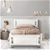 Artiss King Single Wooden Bed Frame - White