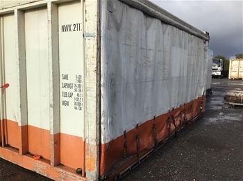20ft Curtainsider Shipping Container, high cube