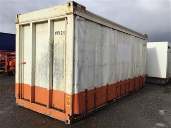 20ft Curtainsider Shipping Container, high cube