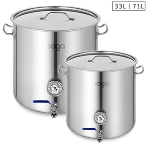 SOGA Stainless Steel Brewery Pot 33L 71L