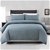 Dreamaker Premium Morgan Quilted Sandwashed Quilt Cover Set-Super King Bed