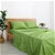 Natural Home Organic Cotton Sheet Set Super King Bed GREEN