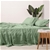 Natural Home 100% European Flax Linen Sheet Set - Sage - King Single Bed