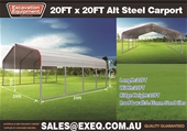 2021 Unused 20ft x 20ft Carports - Toowoomba 