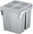 ELITE 62L Twin Side Mounted Slide Out Concealed Waste Bin, Fits 450mm Cupbo